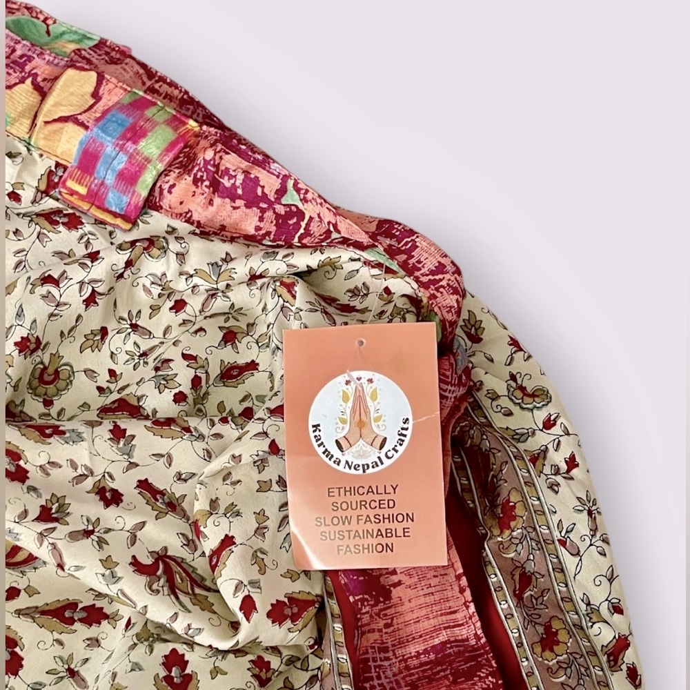 🆕NWT Karma Nepal Crafts reversible Saree - Picture 11 of 16